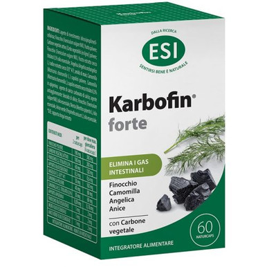 Esi - Karbofin Forte Integratore Naturale per Gonfiore e Digestione Confezione 60 Naturcaps