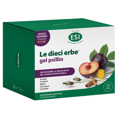 Esi - Le Dieci Erbe Gel Psillio Regolarità Intestinale Naturale Confezione 30 Bustine