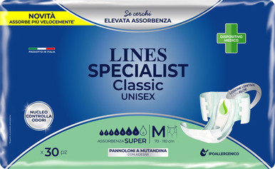 Lines - Specialist Classic Super Pannoloni M Confezione 30 Pezzi