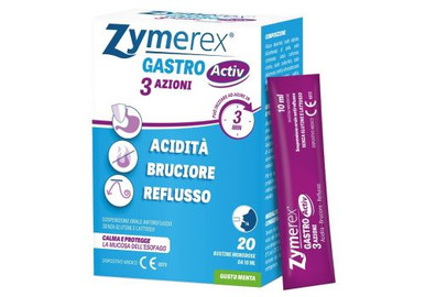 Zymerex - Gastro Activ Integratore Reflusso E Anti Acidità Confezione 20 Bustine Monodose