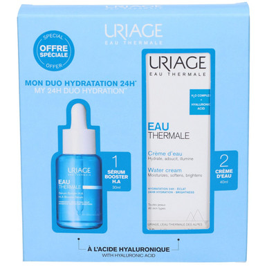 Uriage - Siero Boost Ha+Crema Acqua Confezione 2 Pezzi