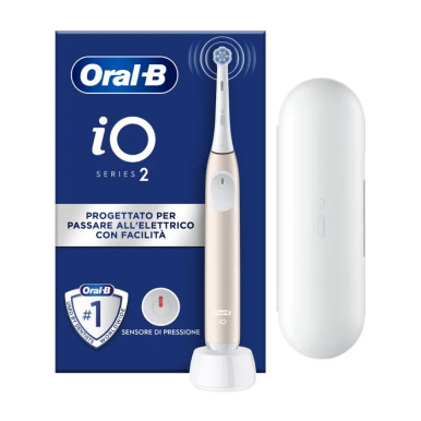 Oral-B - iO 2 Spazzolino Elettrico Rosa  Confezione 3 Pezzi