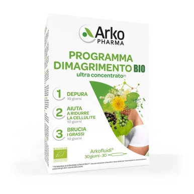 Arkofluidi - Integratore Programma Dimagrimento Bio Anti Cellulite Brucia Grassi Confezione 30 Fiale