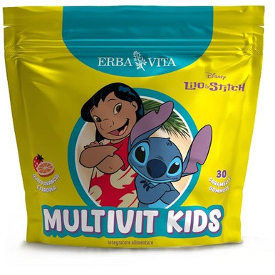 Erba Vita - Multivit Kids Integratore Caramelle Gommose Gusti Arancia Confezione 30 Caramelle