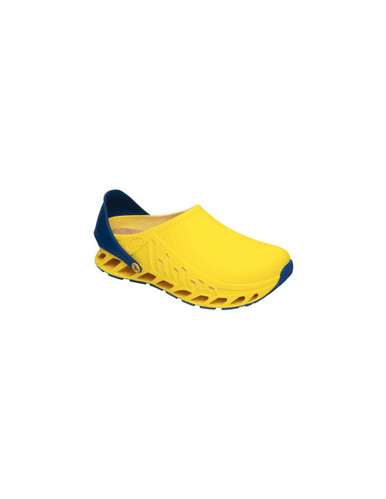 Scholl - Evoflex Yellow/Navy Blu Zoccoli Unisex Numero 40 Confezione 1 Paio