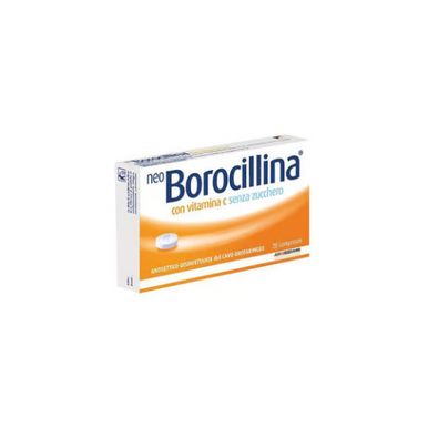 NeoBorocillina - Con Vitamina C Senza Zucchero 1,2 mg + 70 mg Confezione 20 Pastiglie