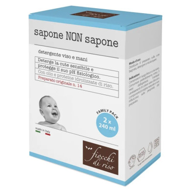 Fiocchi di Riso - Bipack Sapone Non Sapone Delicato Confezione 2 Pezzi