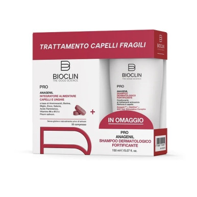 Bioclin - Pro Integratore e Shampoo Anticaduta Trattamento Confezione 30 Compresse + 150 Ml