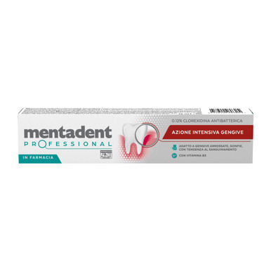 Mentadent - Professional Dentifricio 0,12% Clorexidina Antibatterica Azione Intensiva Gengive Confezione 75 Ml