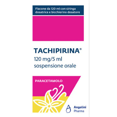 Tachipirina - Sciroppo Vaniglia Caramello Sospensione Orale Confezione 120 Ml 120mg/5ml