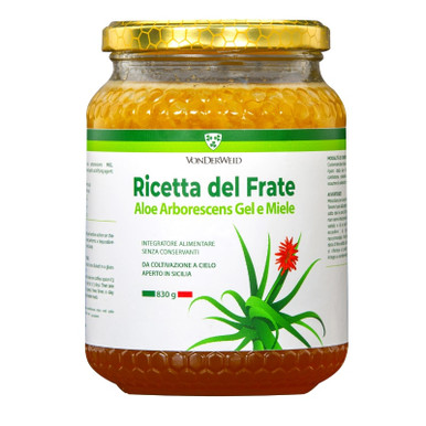 Vonderweid - Aloe Arborescens Ricetta Del Frate Classica Gel di Aloe - Miele - Distillato Confezione 830 Gr (Scadenza Prodotto 03/2026)