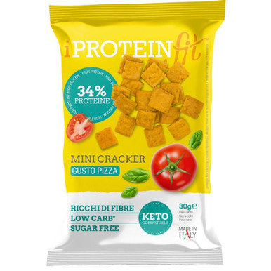 iProteinFit - Snack Salato Gusto Pizza al Pomodoro Confezione 30 Gr