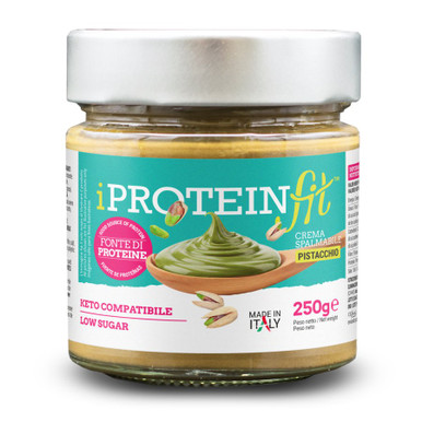 IproteinFit - Crema Spalmabile Pistacchio Senza Zuccheri Aggiunti  Confezione 250 Gr
