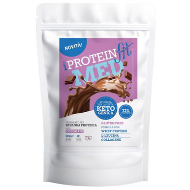 IproteinFit - Bevanda Proteica al Gusto Cioccolato Preparato in Polvere Keto Confezione 500 Gr