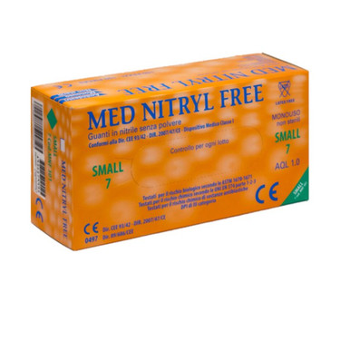 GammaDis - Guanti Nitrile Senza Polvere Taglia S 7 100 Pezzi