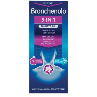 Broncheolo - 5 In 1 Sciroppo Tosse e Raffreddore Confezione 120 Ml