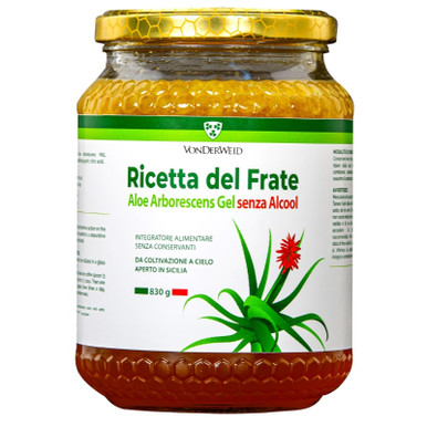 Vonderweid - Aloe Arborescens Ricetta del Frate Padre Zago Senza Alcool (Gel di Aloe - Miele) Confezione 830 Gr