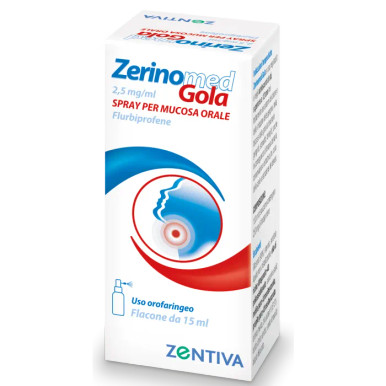 Zerinomed - Gola Flurbiprofene Spray Confezione 15 Ml (Scadenza Prodotto 06/2026)