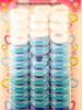 Bello Small Terry Ponytailers  - Shades of Blue & White  - 72 Pcs.