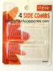 Annie Small Side Hair Combs - Clear - 4 Pcs.