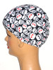 Swimcaps by Fran Small Skulls Print Lycra Swim Cap