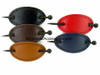 Oval Stitched Leather With Wooden Hair Stick
