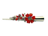 Floral Metal Crystal Salon Hair Clip - 1 Pc.