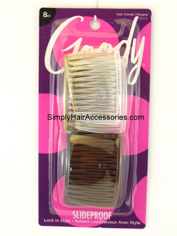 Goody Assorted Color Side Hair Combs - 8 Pcs.