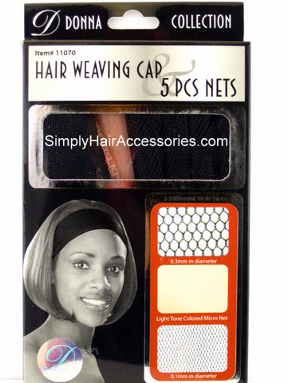 Donna Collection Hair Weaving Cap & 5 Pc. Nets