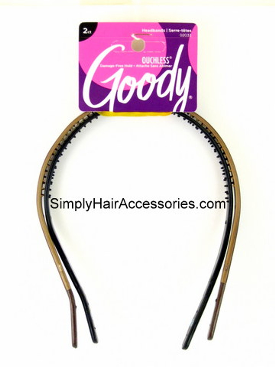 Goody Ouchless Adult Thin Flex Tip Head Band - 2 Pcs.