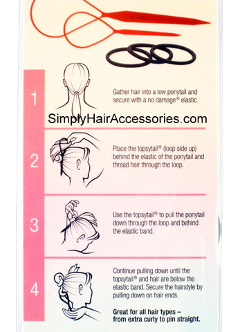 Conair Topsy Tail Haar-Werkzeug Set – 5-teilig, Inkl. Haargummis, Für Hochsteckfrisuren, Einfach Zu Bedienen