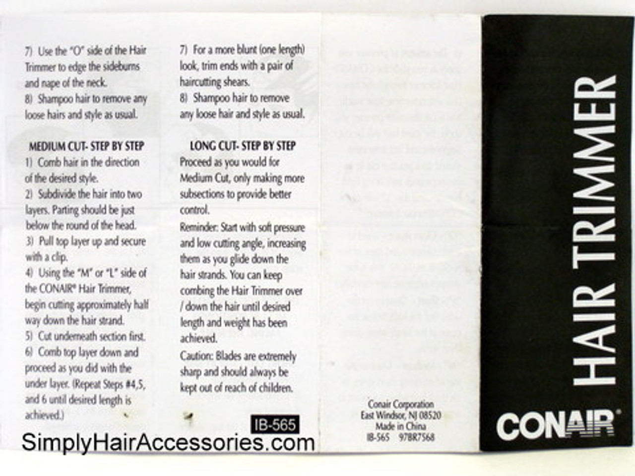 conair styling essentials trim & shape hair trimmer