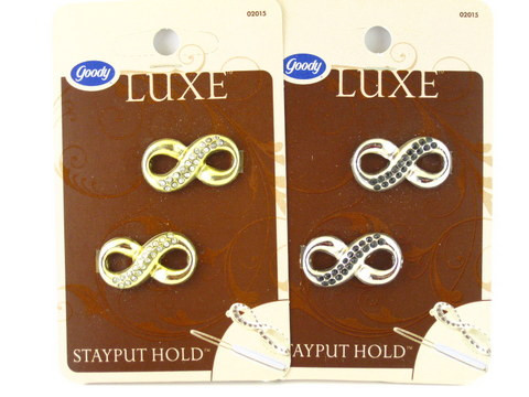 Goody Luxe Stayput Jean Wire Hair Barrettes 2 Pcs.