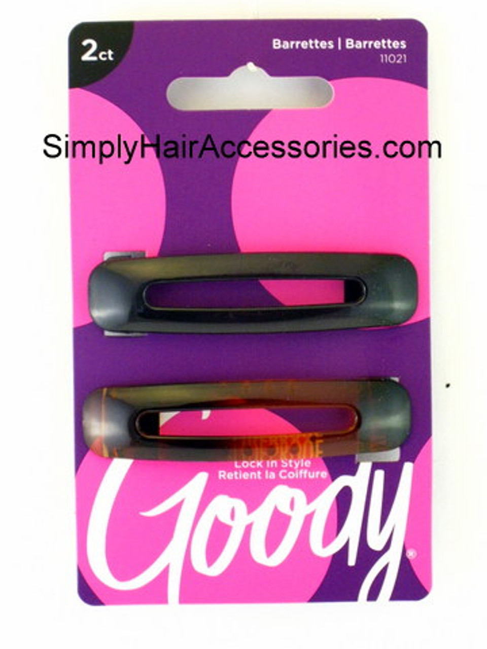 No-Slip Grip® Thin Auto Clasp Barrettes 2pk