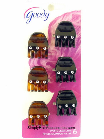 Goody Yvette Claw Hair Clips 6 Pcs.