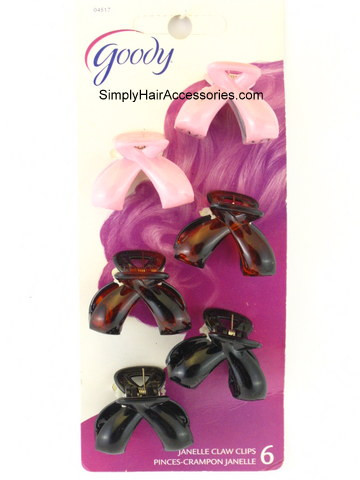 Goody Janelle Claw Hair Clips 6 Pcs.