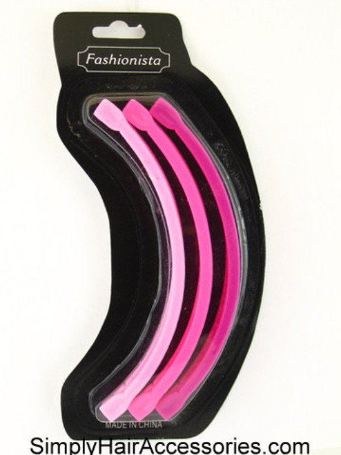 Fashionista 6" Banana Clip Hair Combs - Shades of Pink
