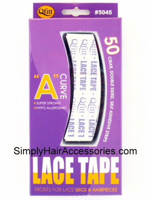 Qfitt Double Sided Custom Cut "A" Curve Lace Tape For Wigs & Hairpieces - 50 Ct.
