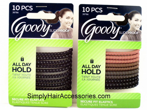 Goody Slideproof 4mm Hair Elastics - 10 Pcs.