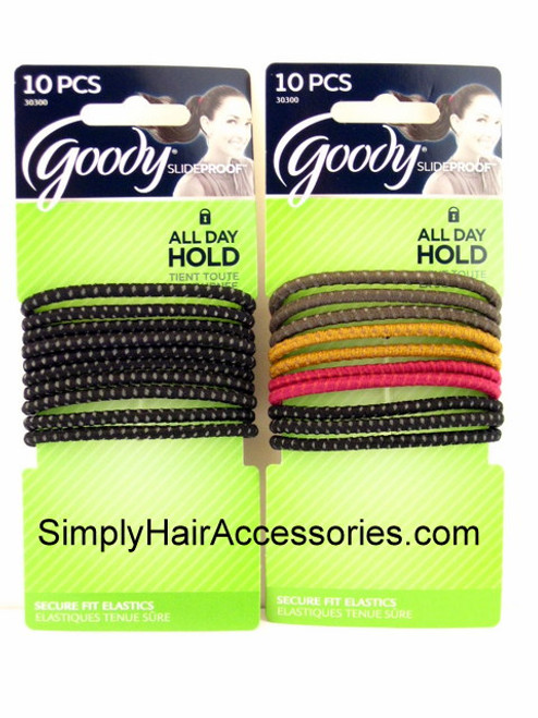 Goody Slideproof 4mm Hair Elastics - 10 Pcs