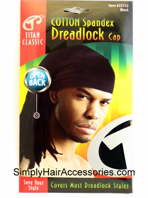 Titan Classic Open Back Cotton Spandex Dreadlock Cap