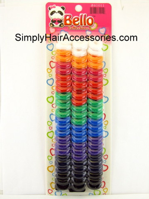 Bello Small Assorted Color Terry Ponytail Holders