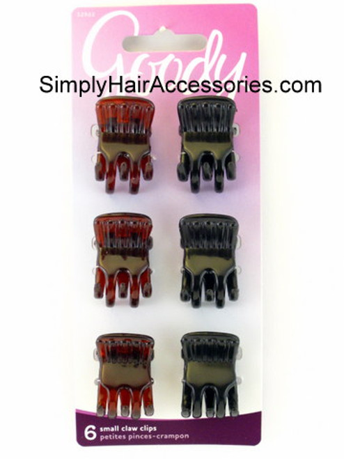 Goody Channon Small  Claw Hair Clips - 6 Pcs.