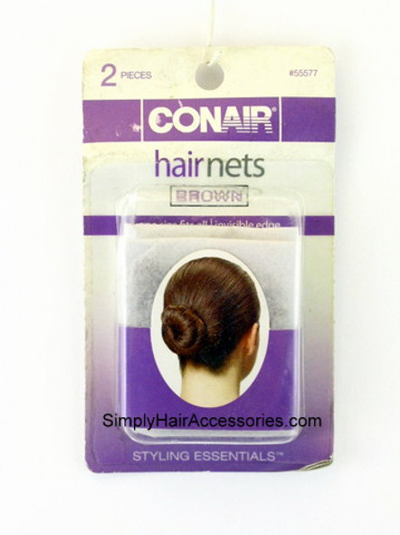 Conair Brown Hair Nets - 2 Pcs.