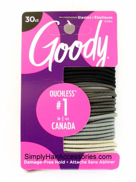 Goody Ouchless 2mm Assorted Color Hair Elastics - 30 Pcs.