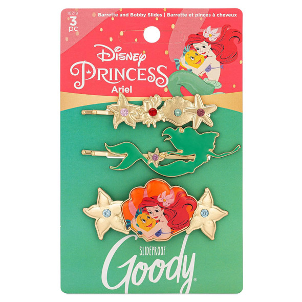 Goody Princess Ariel Hair Barrette & Bobby Slides - 3 Pcs.