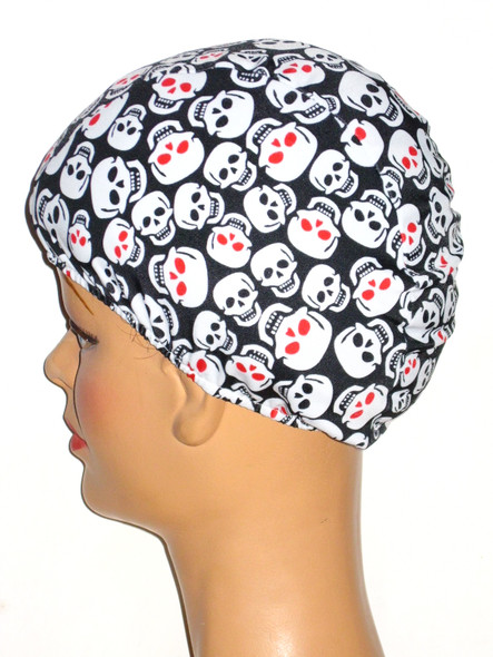 Swimcaps by Fran Small Skulls Print Lycra Swim Cap