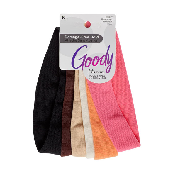 Goody Damage Free Hold Head Wraps - 6 Pcs.