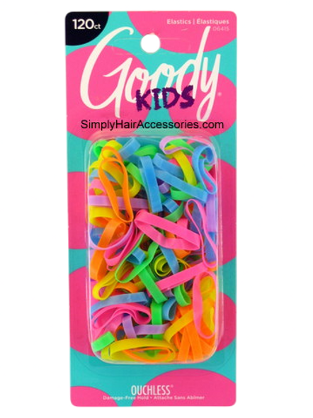 Goody Kids Thick Neon Latex Hair Elastics - 120 Ct.