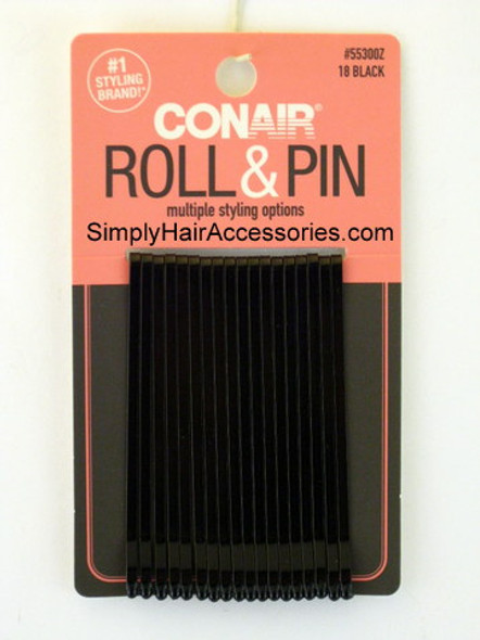 Conair Black Roller Hair Pins - 18 Pcs.